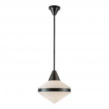  PD348114UBOP - Willard 14-in Urban Bronze/Opal Matte Glass 1 Light Pendant