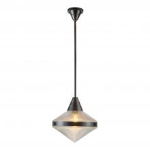  PD348114UBPG - Willard 14-in Urban Bronze/Prismatic Glass 1 Light Pendant