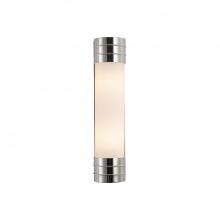  WV348218PNOP - Willard 18-in Polished Nickel/Opal Matte Glass 2 Lights Wall/Vanity