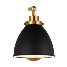  CW1131MBKBBS - Wellfleet Single Arm Dome Task Sconce