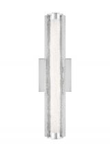  WB1867CH-L1 - Cutler 18" Crack Glass LED Sconce