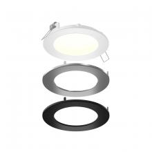  SPN4-CC-3T - 4 Inch Round LED Recessed Panel Light with Multi Trim