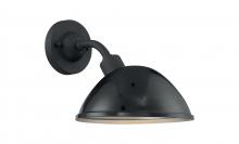  60/6901 - South Street - 1 Light Sconce with- Black and Silver & Black Accents Finish