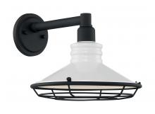  60/7052 - Blue Harbor - 1 Light Sconce with- Gloss White and Textured Black Finish