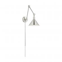  60/7362 - Delancey Swing Arm Lamp; Polished Nickel with Switch