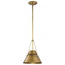  60/7777 - Adina 1 Light Small Pendant; Natural Brass Finish