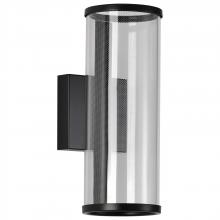  62/2042 - Vale; 12 Inch LED Sconce; Matte Black; Silk Screened Acrylic Lens