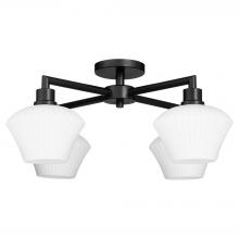  3221-26-59 - Cassini 26 inches , 4 Light Flush Mount, Matte Black