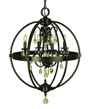  1064 PN - 4-Light Polished Nickel Compass Dining Chandelier