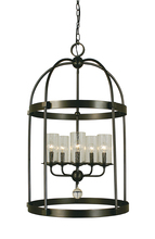  1105 MBLACK - 5-Light Matte Black Compass Dining Chandelier