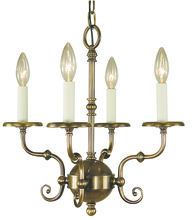  2374 BN - 4-Light Brushed Nickel Jamestown Mini Chandelier