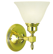  2431 AB/WH - 1-Light Antique Brass Taylor Sconce