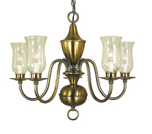  2545 MBLACK - 5-Light Matte Black Jamestown Dining Chandelier