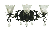  2963 MBLACK - 3-Light Matte Black Liebestraum Sconce