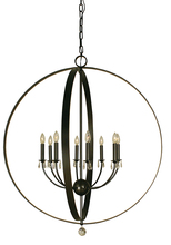 Framburg 4378 MB - 8-Light Mahogany Bronze Constellation Foyer Chandelier