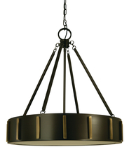  4594 MB/AB - 4-Light 23" Mahogany Bronze/Antique Brass Pantheon Pendant