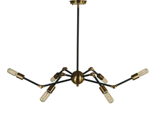  4688 AB/MBLACK - 6-Light Antique Brass/Matte Black Felix Island