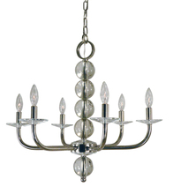  4966 PN - 6-Light Polished Nickel Glamour Chandelier