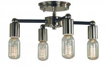  5080 PN/MBLACK - 4-Light Nebula Flush Mount/Semi Flush Mount