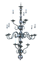  9132 SP - 12-Light Satin Pewter Jamestown Foyer Chandelier