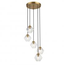  M10095NB - 5-Light Chandelier in Natural Brass