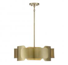  M70117BB - 4-Light Pendant in Burnished Brass