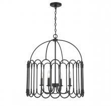  M7029MBK - 4-Light Pendant in Matte Black