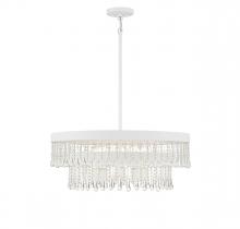  M7038BQW - 6-Light Pendant in Bisque White