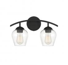  M80031MBK - 2-Light Bathroom Vanity Light in Matte Black