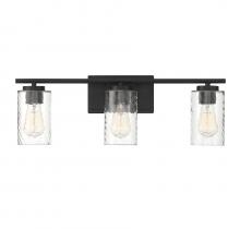  M80038MBK - 3-Light Bathroom Vanity Light in Matte Black