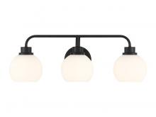  M80081MBK - 3-Light Bathroom Vanity Light in Matte Black