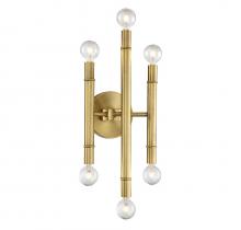  M90018NB - 6-Light Wall Sconce in Natural Brass