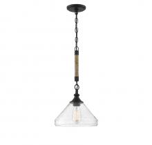  M70084MBK - 1-Light Pendant in Matte Black