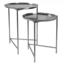 Uttermost 25150 - Uttermost Burnett Nickel Nesting Tables, S/2