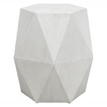  25273 - Volker White Geometric Accent Table