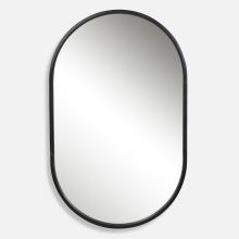  09735 - Varina Minimalist Black Oval Mirror