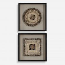  04367 - Uttermost Intertwine Knit Paper Shadow Box, S/2