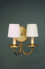  142-AB-LT2-SHD - Wall Sconce Antique Brass 2 Candelabra Socket Eggshell Shade