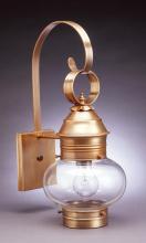  2031-DB-MED-CLR - Onion Wall No Cage Dark Brass Medium Base Socket Clear Glass