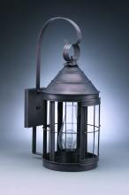 Northeast Lantern 3337-DAB-CIM-CLR-NS - Cone Top Wall With Top Scroll Dark Antique Brass Medium Base Socket With Chimney Clear Gla