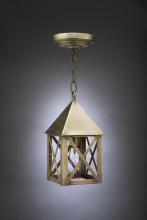  7012-DAB-MED-CLR - Pyramid Top X-Bars Hanging Dark Antique Brass Medium Base Socket Clear Glass