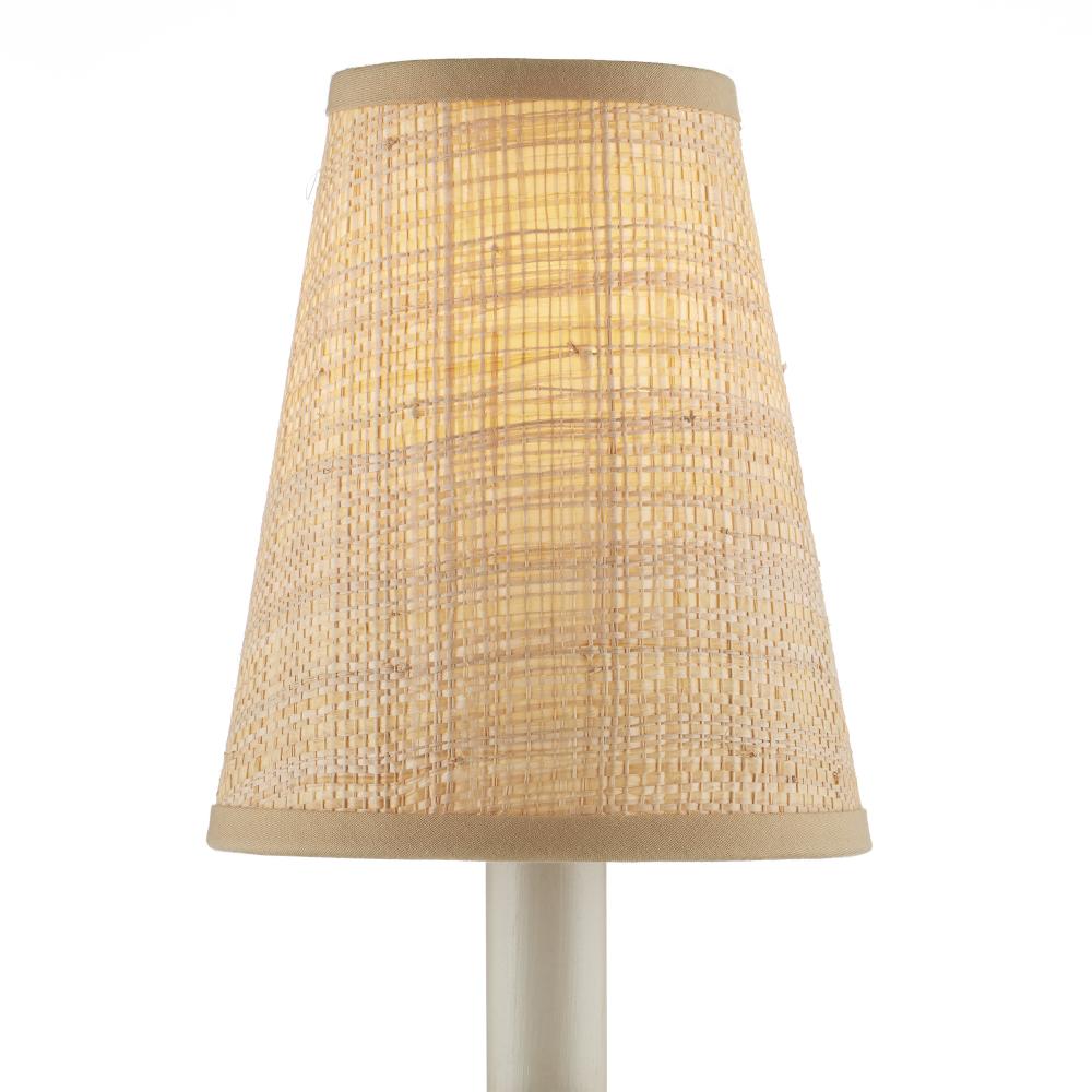 Natural Grasscloth Tapered Chandelier Shade