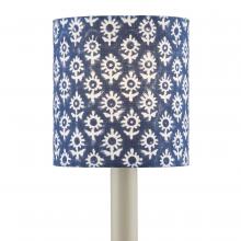  0900-0004 - Block Print Navy Drum Chandelier Shade