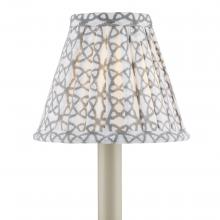  0900-0009 - Block Print Gray Pleated Chandelier Shade