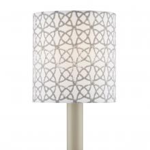  0900-0010 - Block Print Gray Drum Chandelier Shade