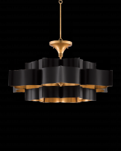  9000-0429 - Grand Lotus Large Black Chandelier