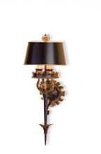  5412 - The Duke Gold Wall Sconce, Black Shade