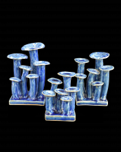  1200-0745 - Wild Blue Mushrooms Set of 3