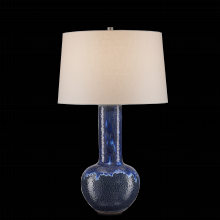  6000-0822 - Kelmscott Blue Gourd Table Lamp