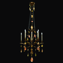  708640-1ST - Encased Gems 31"W Round Chandelier